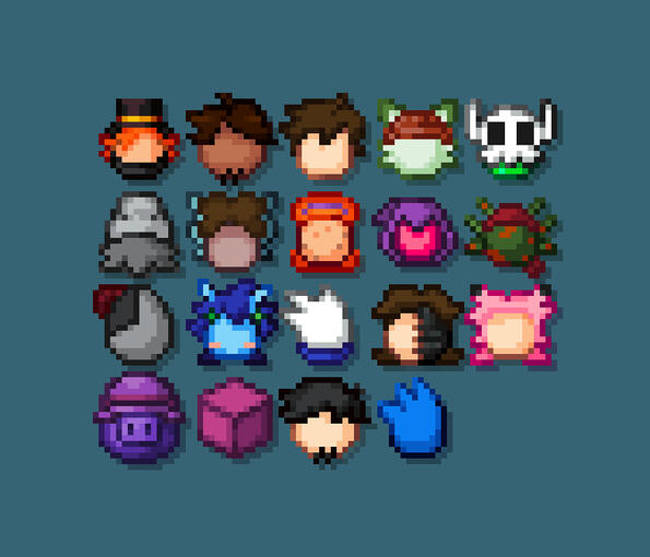 A collection of my friends' personas, depicted as Minecraft spawn eggs.