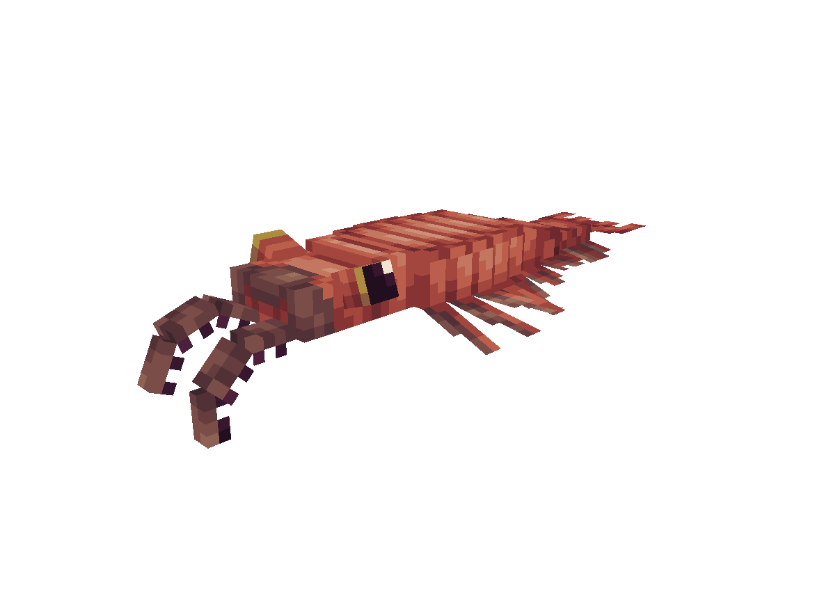 Minecraft Model of a weird shrimp.